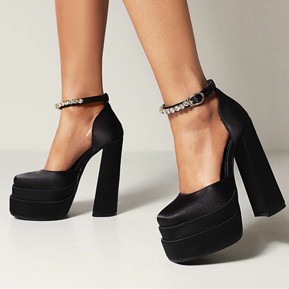 Black platform shoes